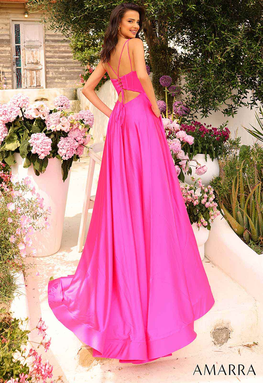 Amarra Fuschia Pink Zen Corset Dress - Image 3
