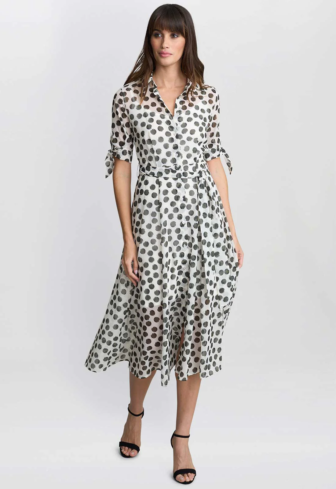 Gina Bacconi  Pink and Green Adrienne Shirt Dress - Image 4