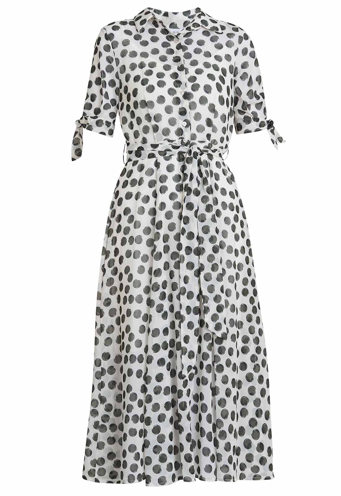 Gina Bacconi  Pink and Green Adrienne Shirt Dress - Image 5