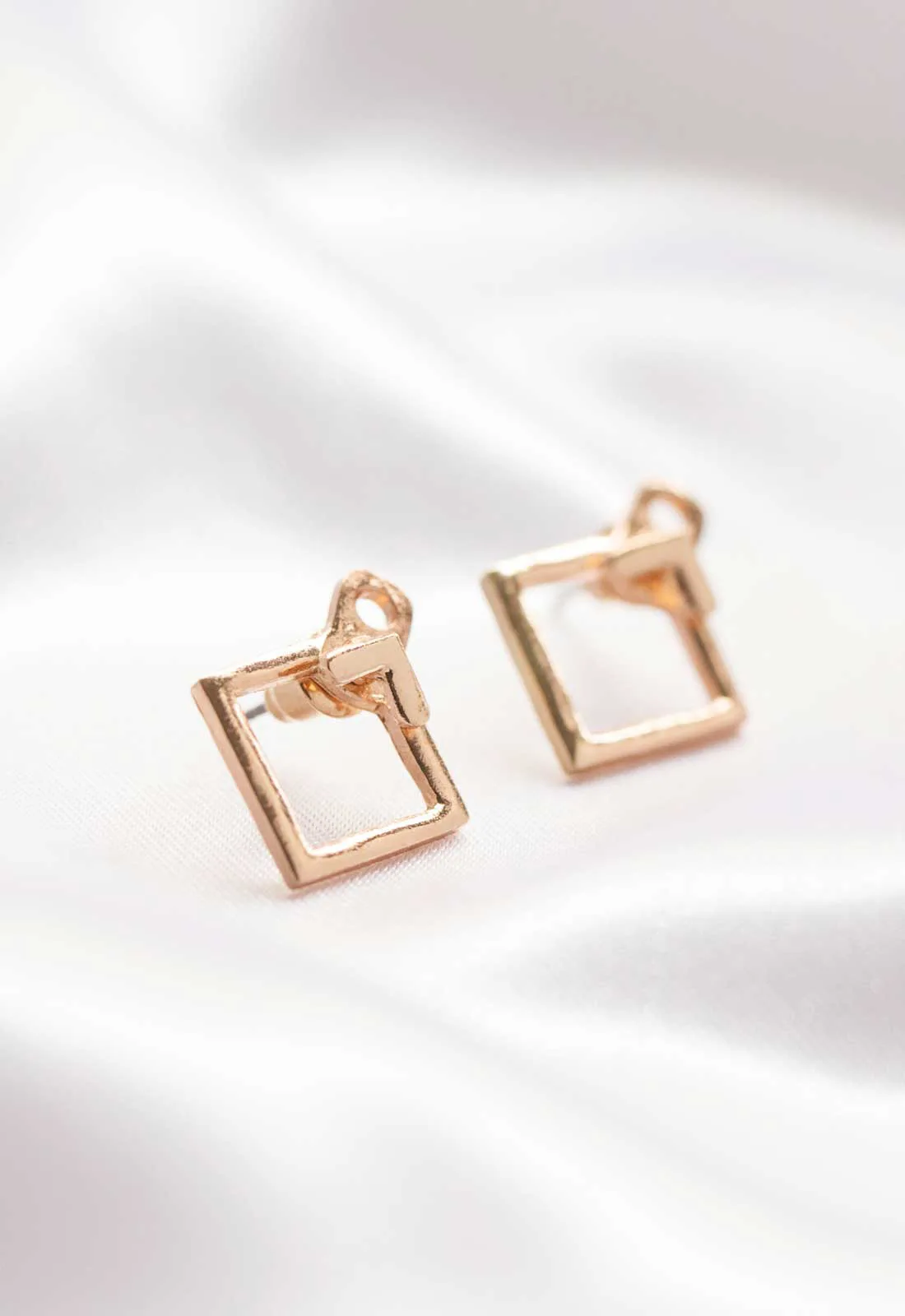 Always Chic Gold Geometric Stud Earrings - Image 3
