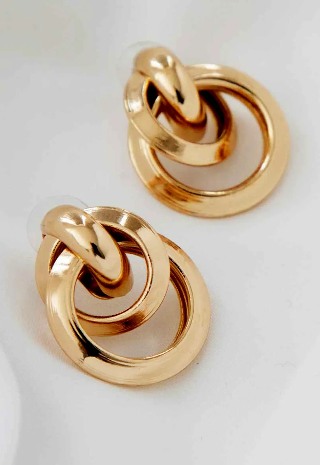 Always Chic Gold Knot Earrings - Image 4