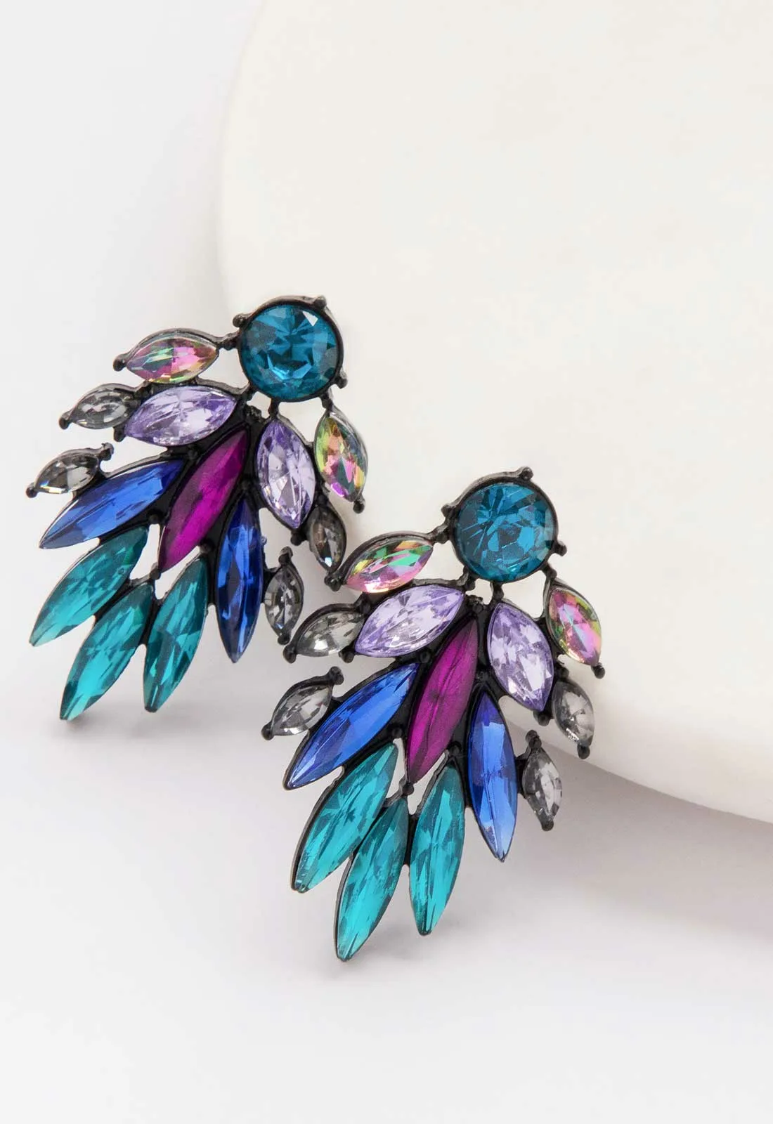 Always Chic Leaf Multi Coloured Earrings - Image 3