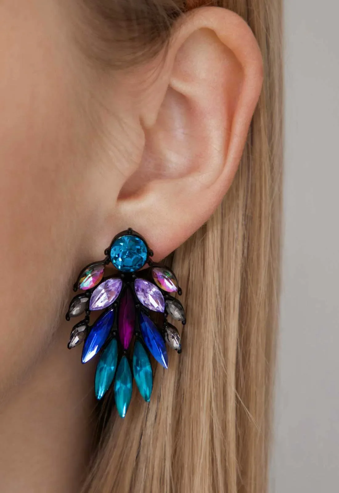 Always Chic Leaf Multi Coloured Earrings - Image 7