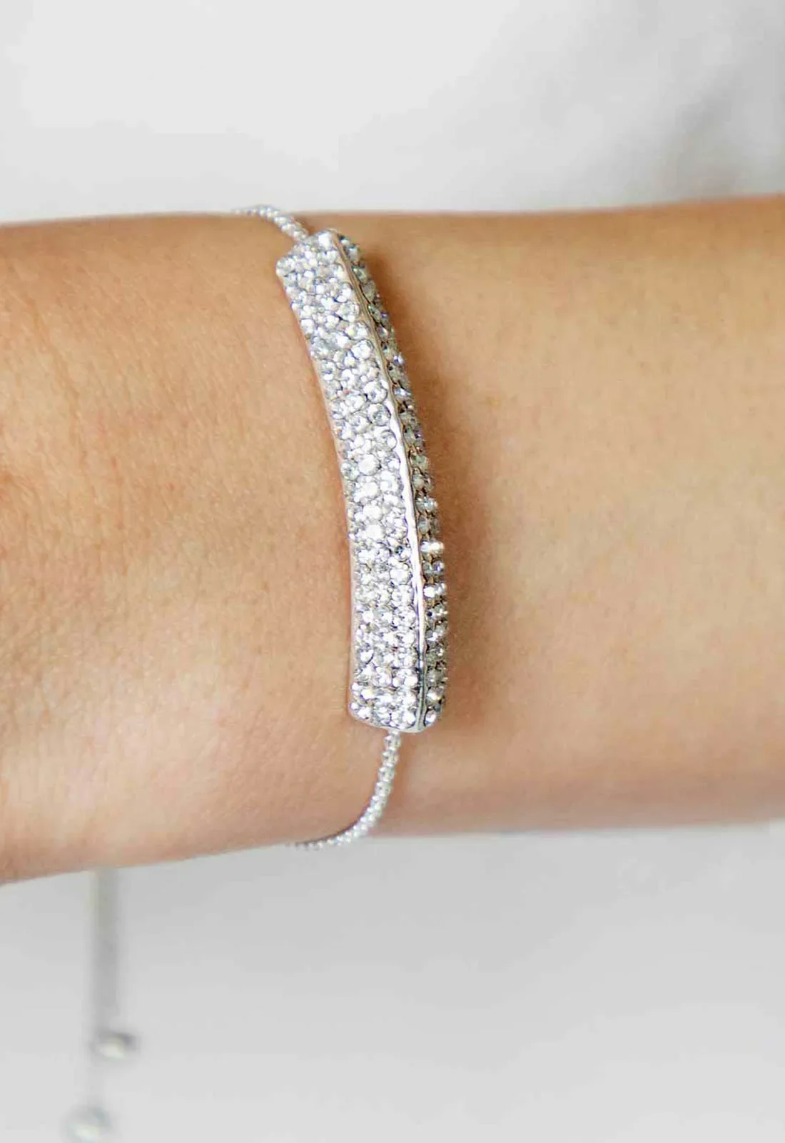Always Chic Silver Arch Delicate Bracelet - Image 4