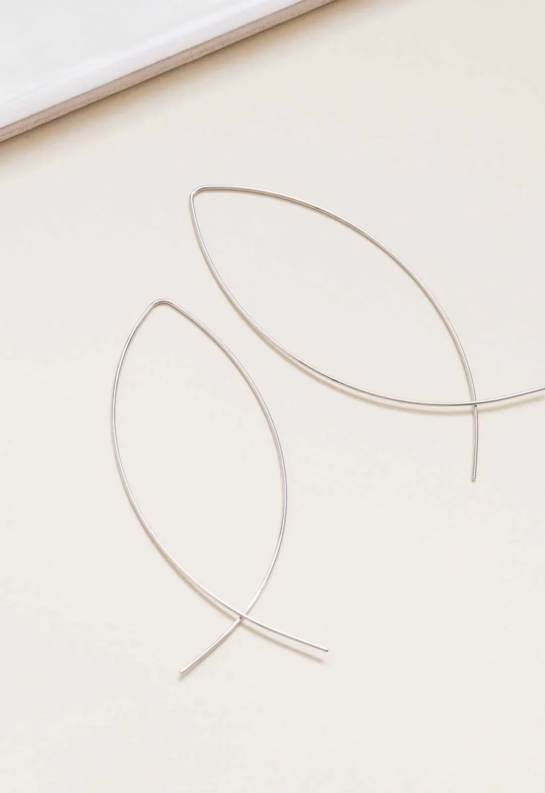 Always Chic Silver Wire Twist Earrings - Image 3