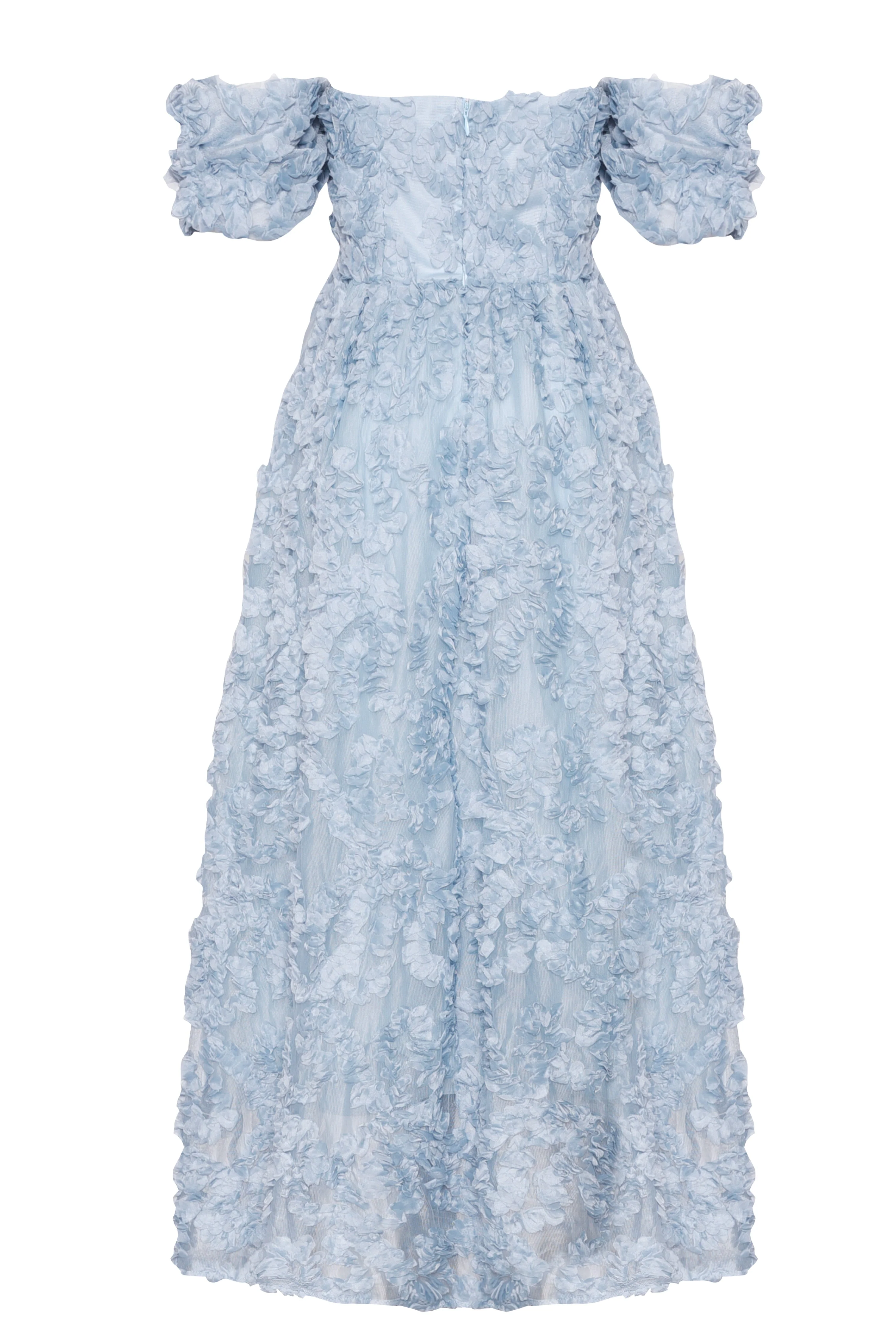 True Decadence Blue Amelia Blue Floral Bardot Skater Dress - Image 5