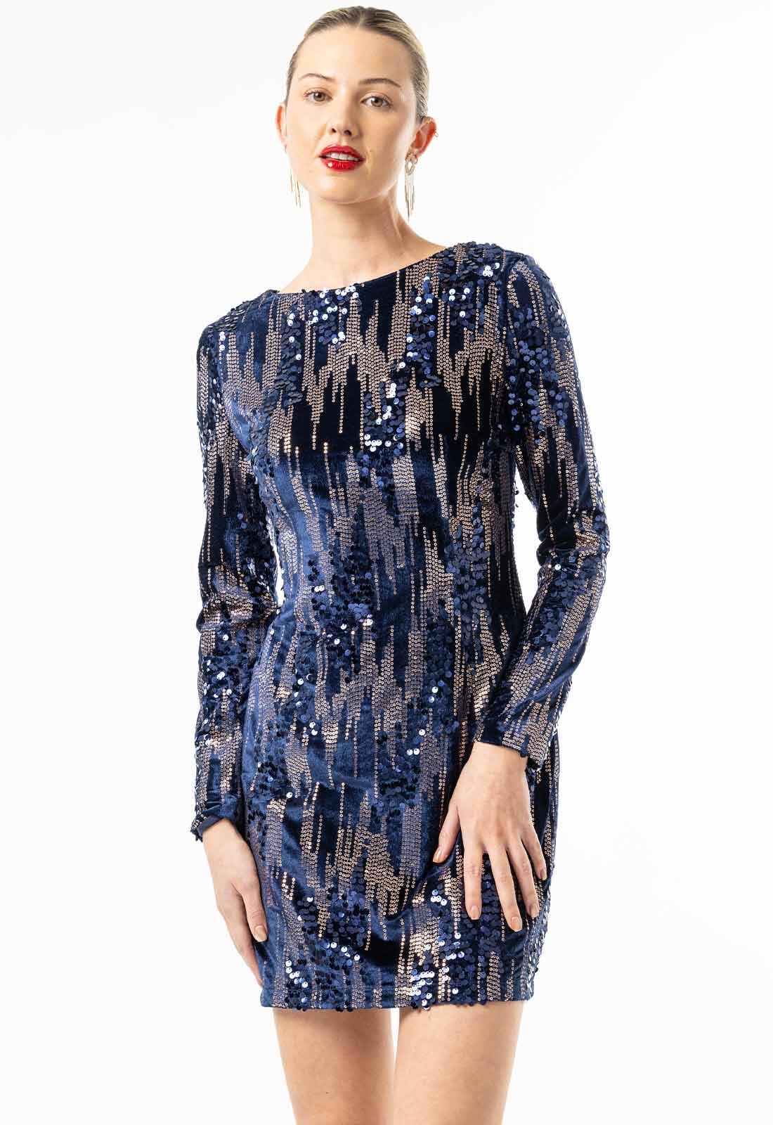 Angeleye Blue Alina Sparkle Party Dress - Image 3