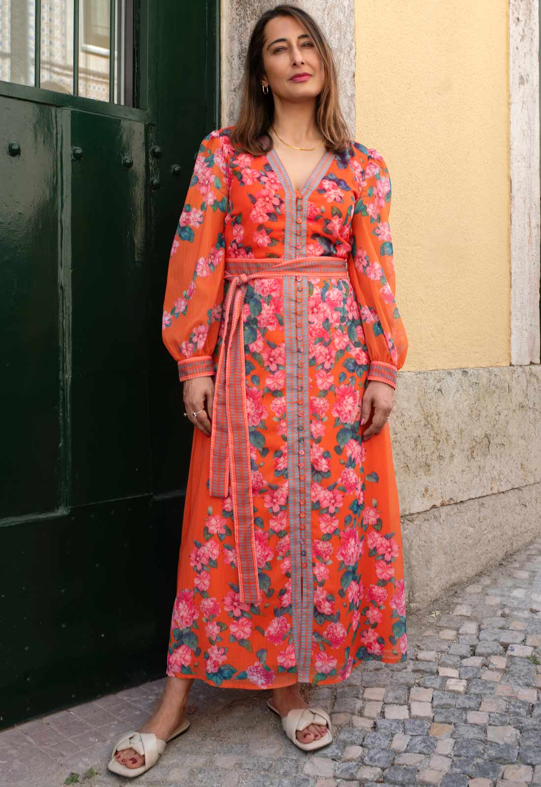 Raishma Studio Orange Athena Dress - Image 3