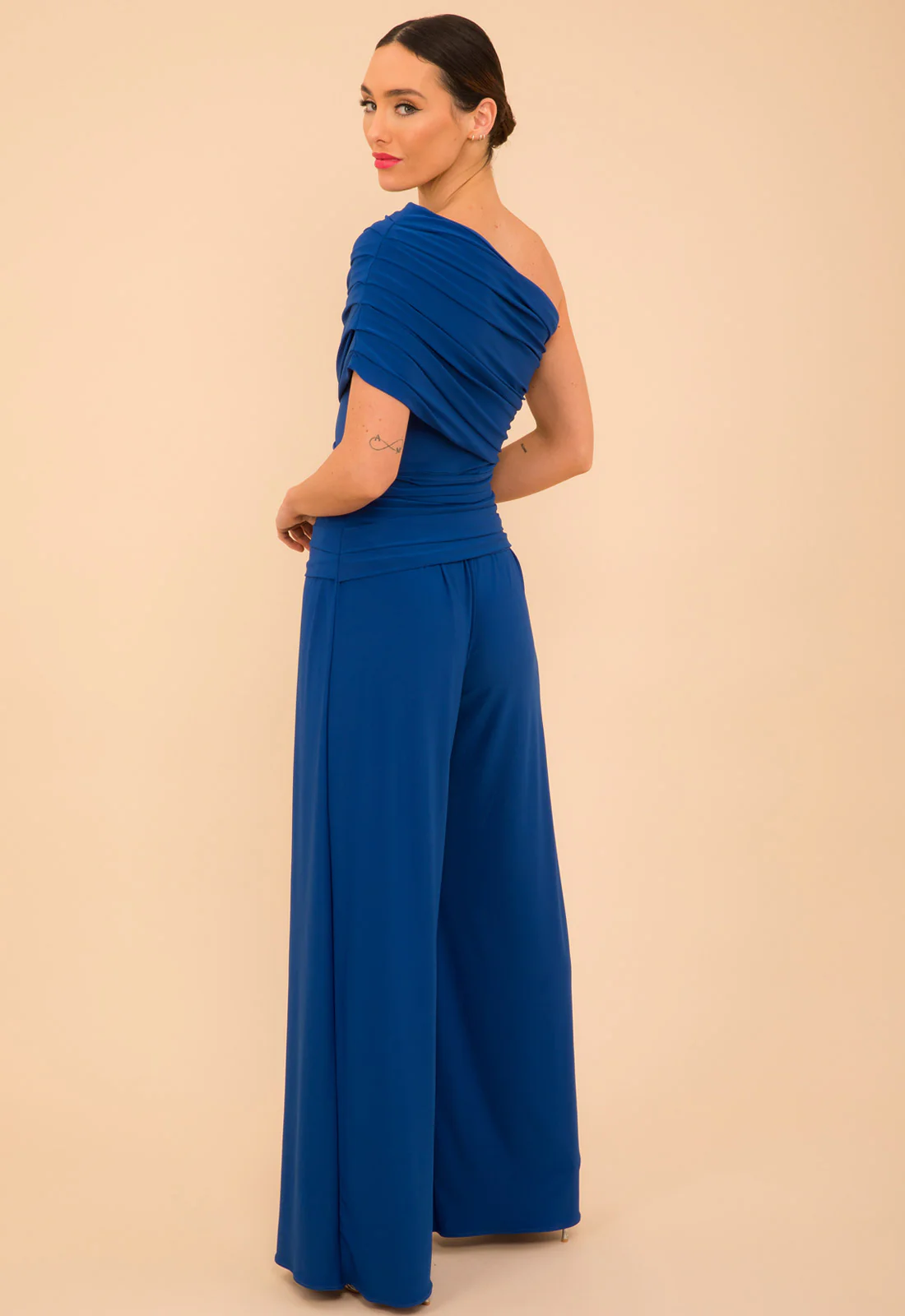Atom Label Cobalt Blue Rhodium Jumpsuit - Image 4