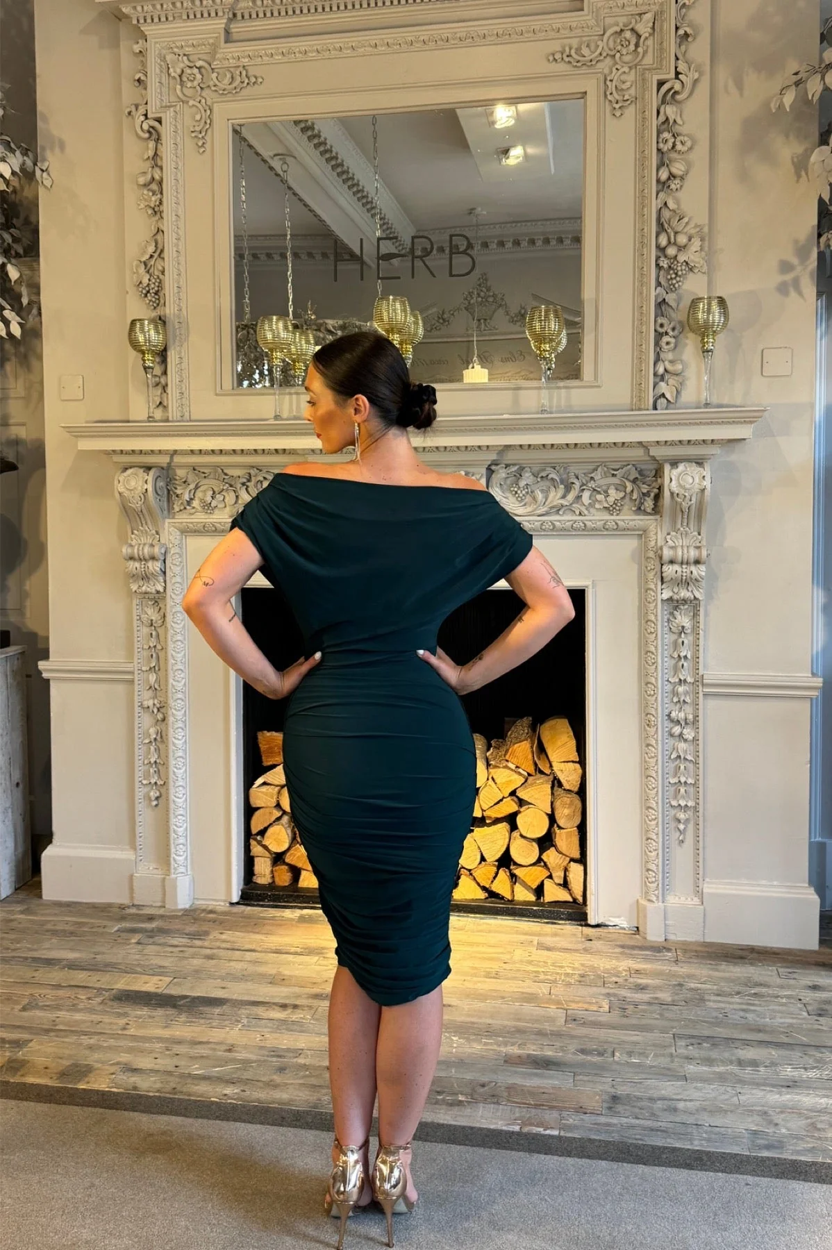 Atom Label Forest Green Oxygen Dress - Image 3