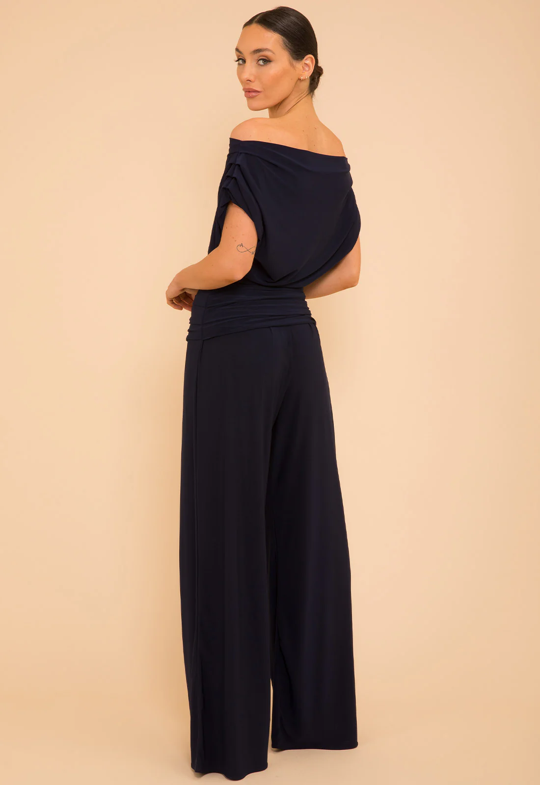 Atom Label Navy Carbon Jumpsuit With Sleeve - Image 2