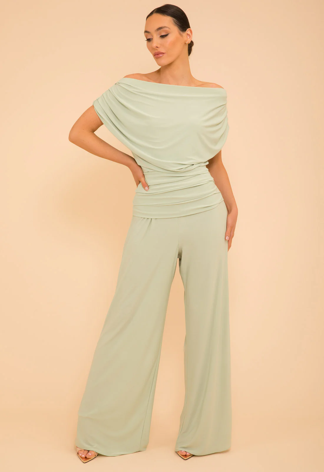 Atom Label Sage Green Carbon Jumpsuit