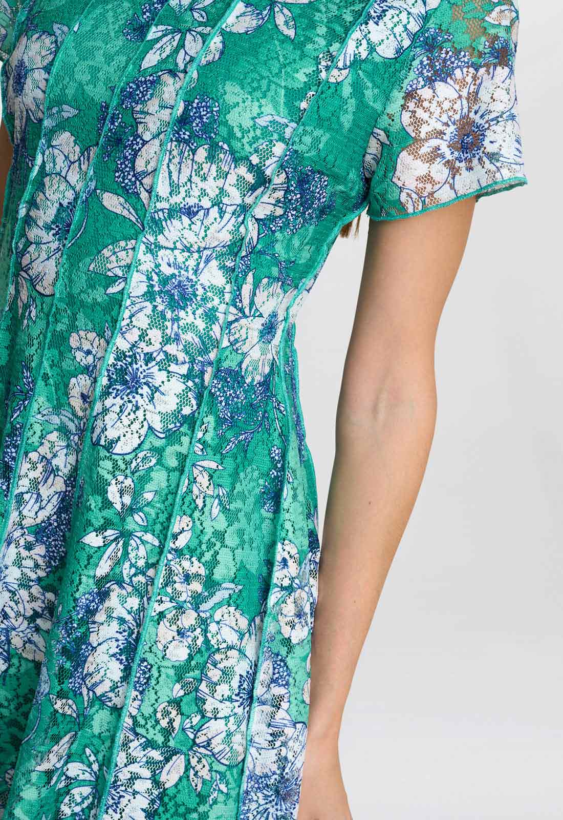 Gina Bacconi Green Billy Floral Dress - Image 2