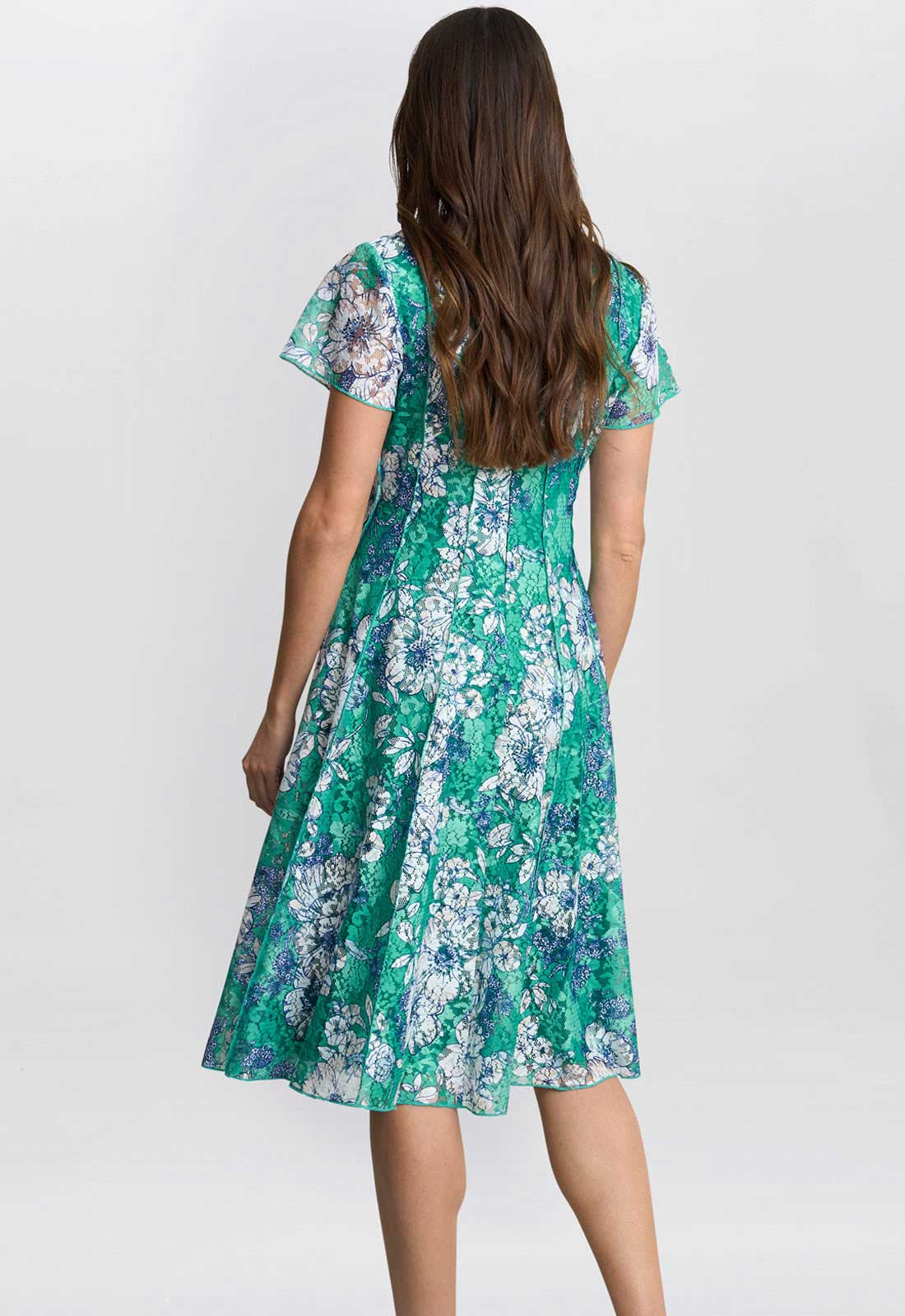 Gina Bacconi Green Billy Floral Dress - Image 4
