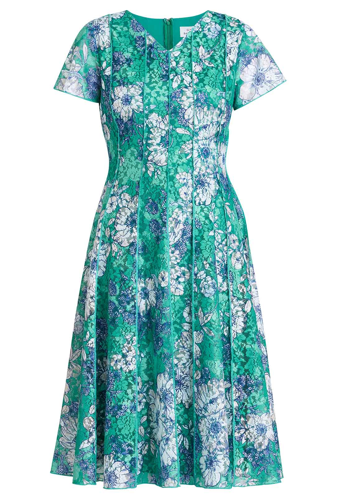 Gina Bacconi Green Billy Floral Dress - Image 5