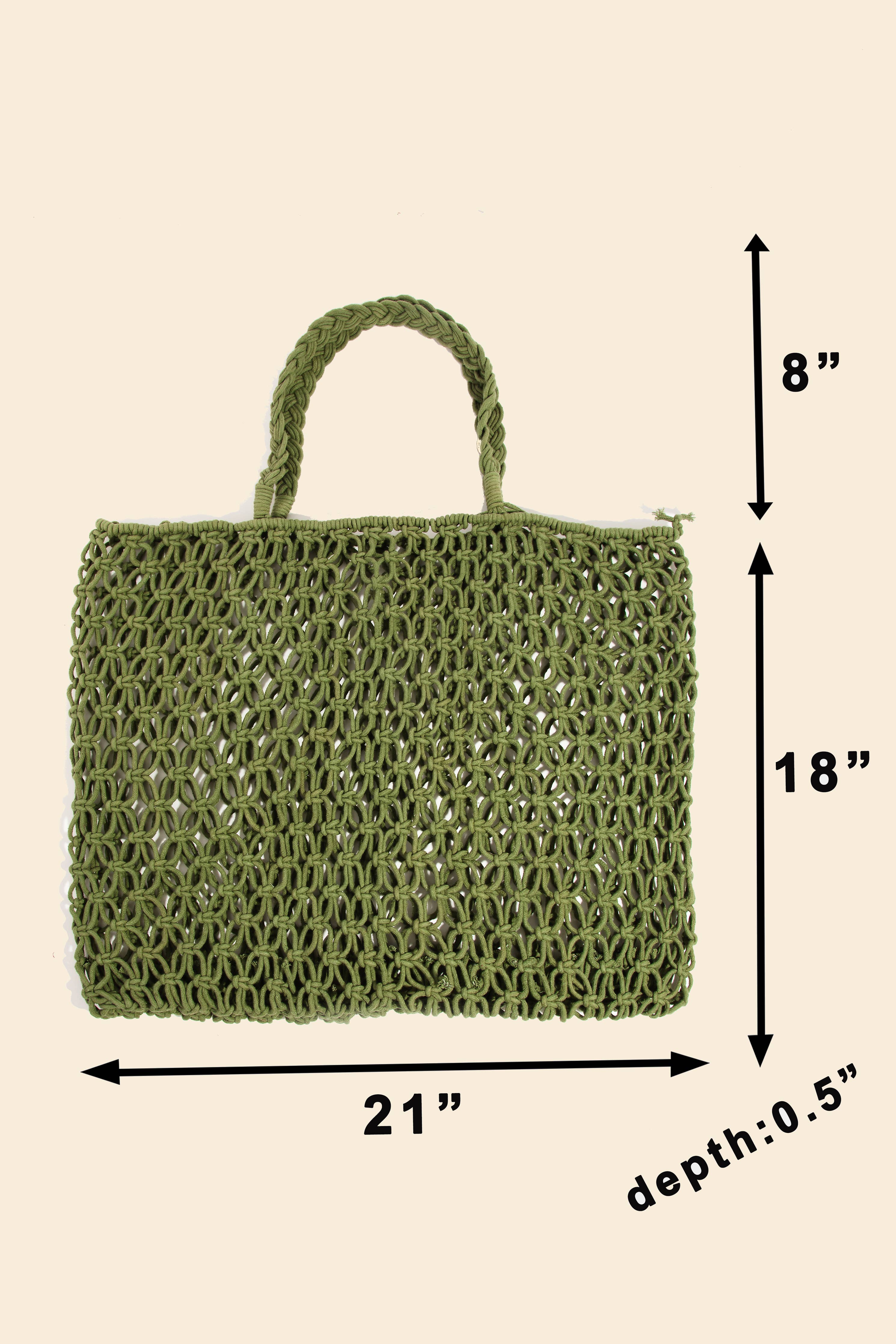 Braided Square Tote Bag: IV - Image 4
