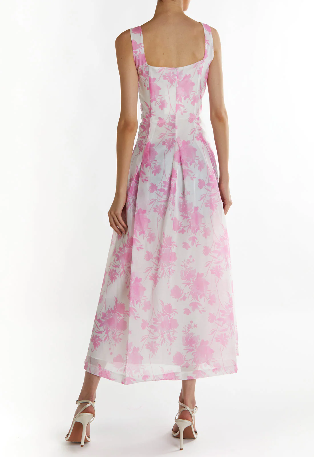 True Decadence Candy-Pink Floral Leanna A-line Midaxi Dress - Image 2