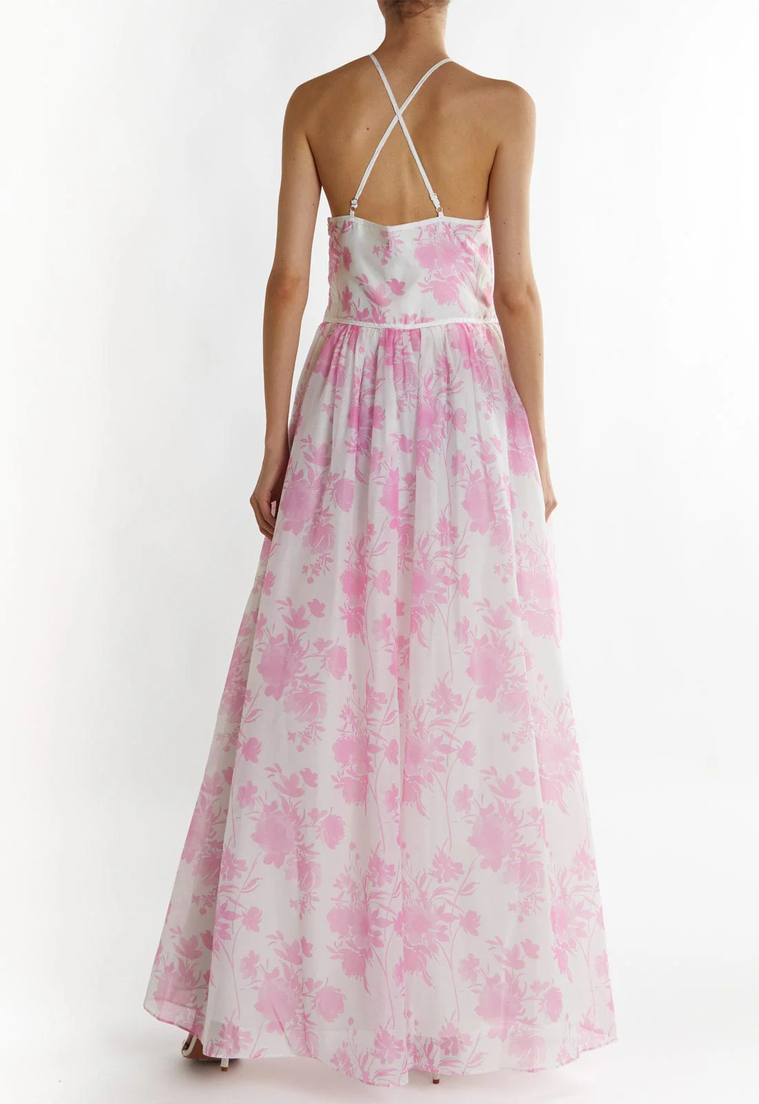 True Decadence Candy Pink Floral Aubree Lace Trim Maxi Dress - Image 2
