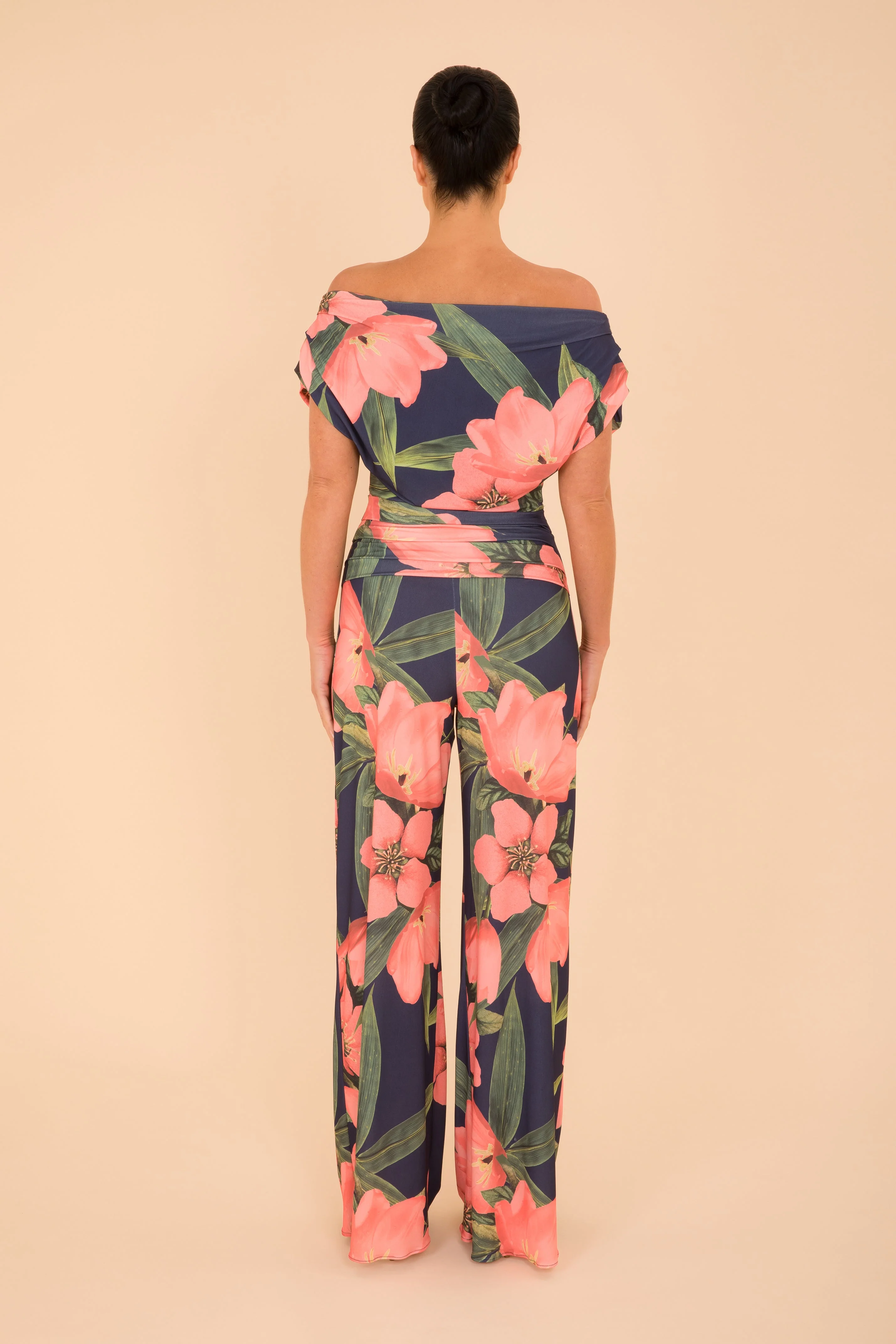 Atom Label Navy & Coral Floral Carbon Jumpsuit - Image 6
