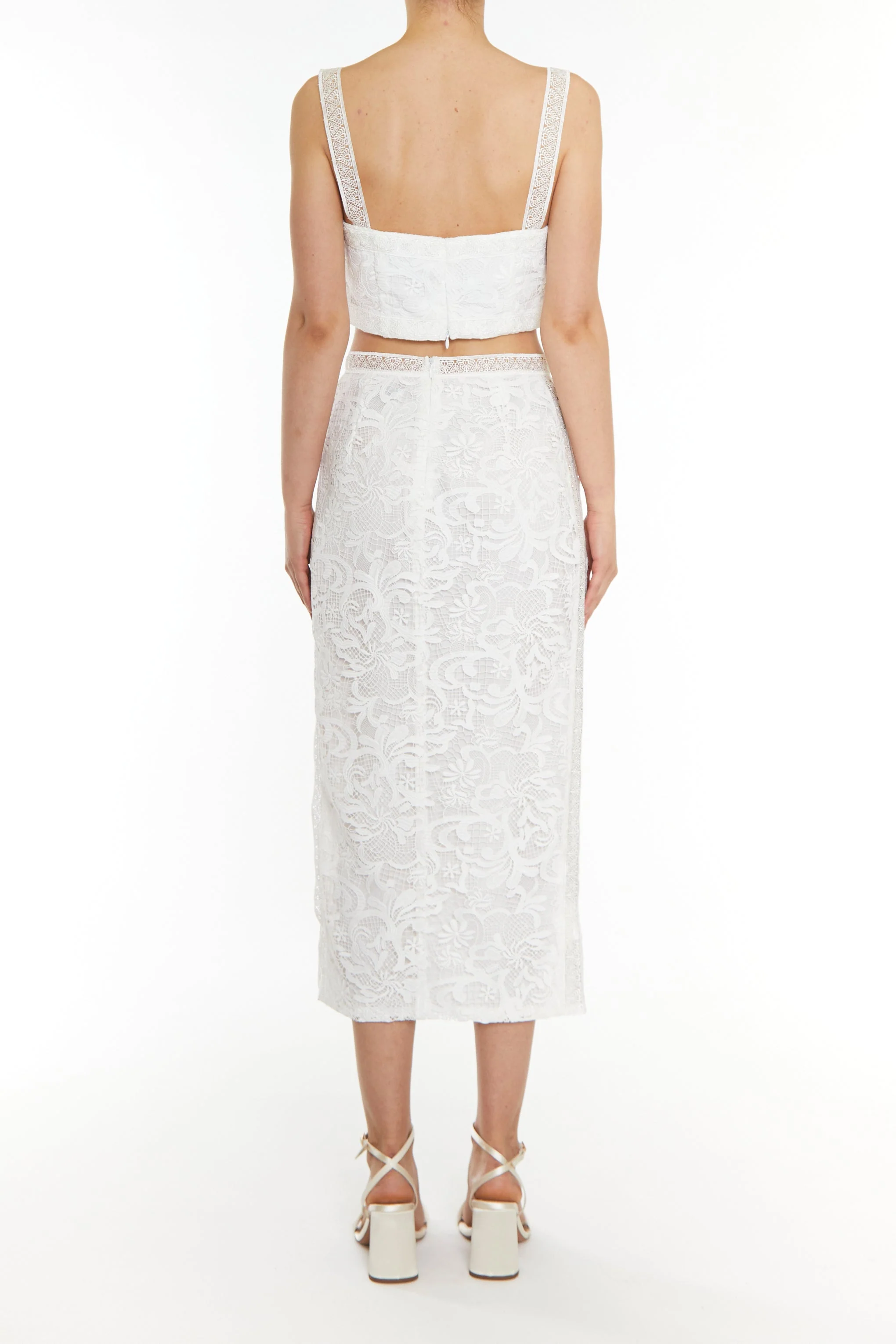 True Decadence White Celine Co-ord Pencil Skirt - Image 2