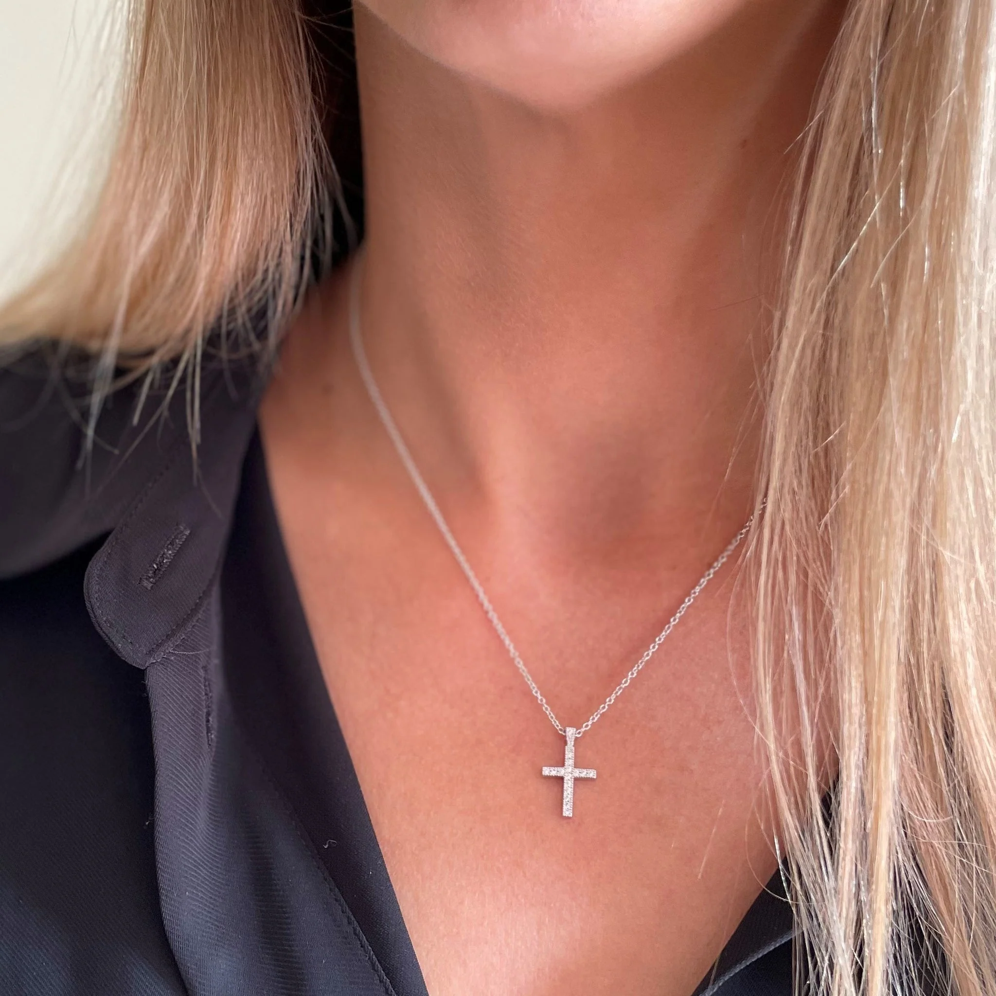 Cachet London Classic Silver Cross Pendant - Image 13