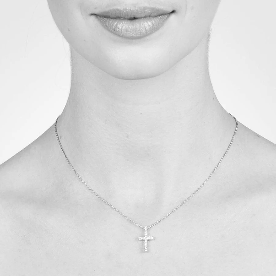 Cachet London Classic Silver Cross Pendant - Image 4