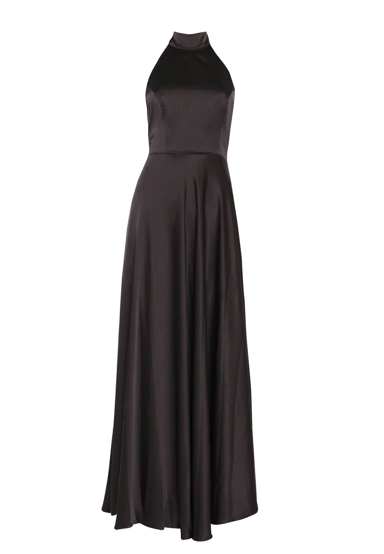 True Decadence Black Cleo Halterneck Bias-Cut Maxi-Dress - Image 5