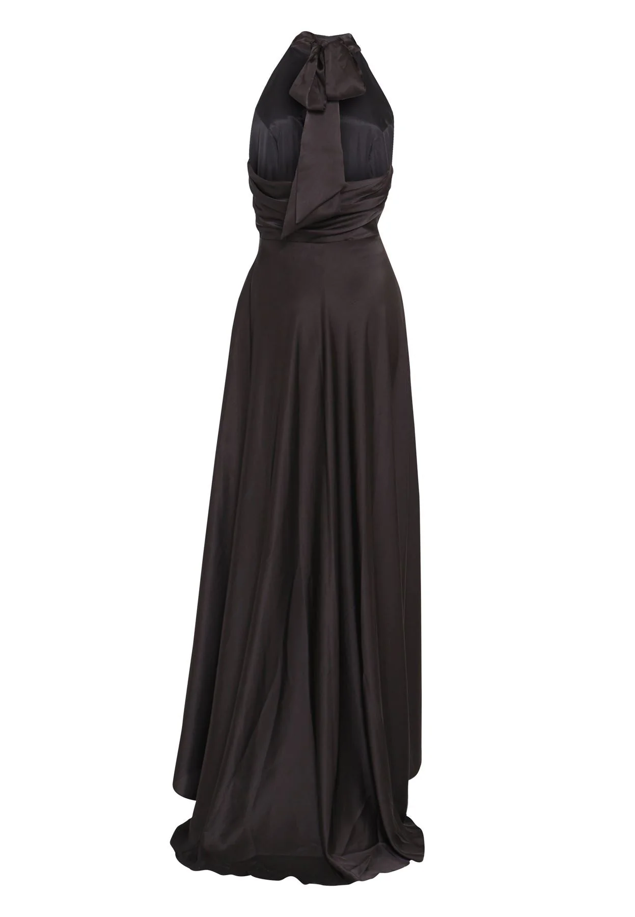 True Decadence Black Cleo Halterneck Bias-Cut Maxi-Dress - Image 6