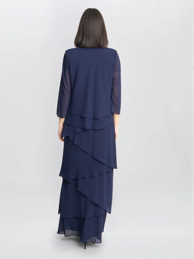 Gina Bacconi Colette Jacket And Asymmetric Tiered Dress - Image 3
