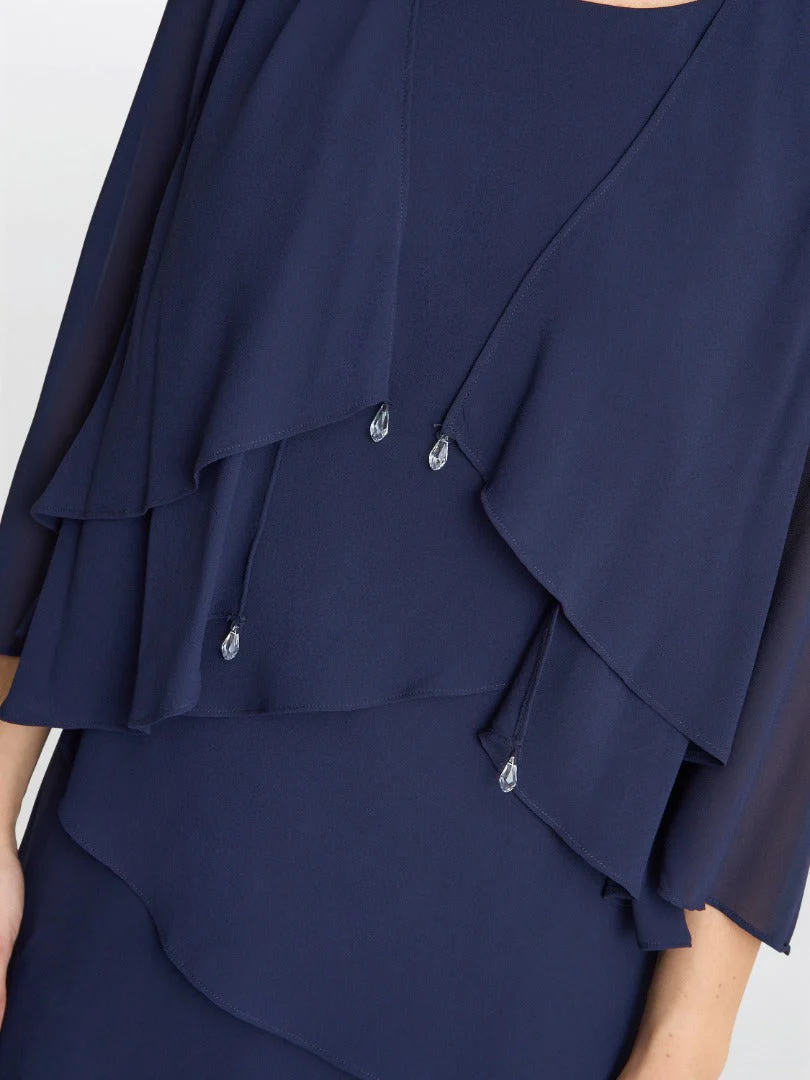 Gina Bacconi Colette Jacket And Asymmetric Tiered Dress - Image 4
