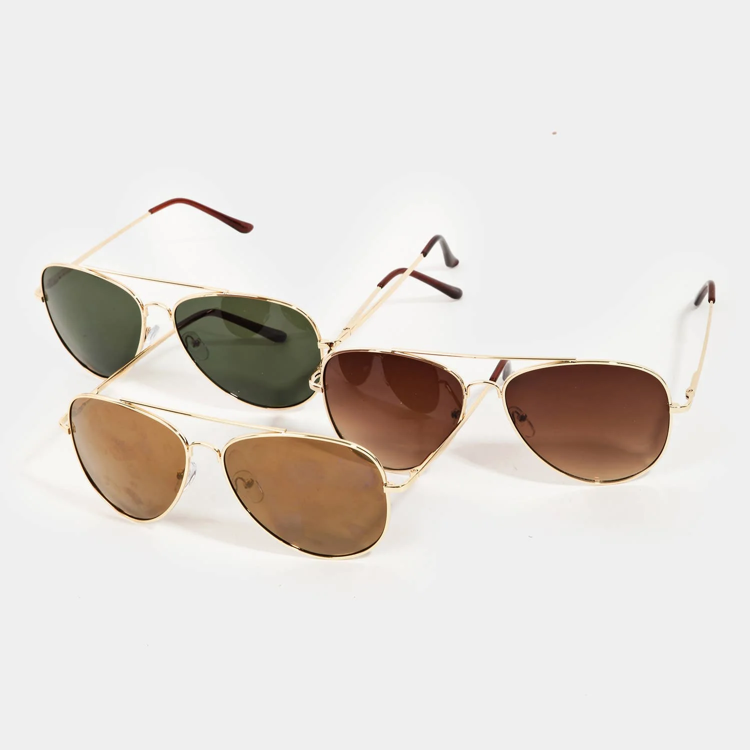 Double Bridge Aviator Sunglasses: ASSORTED - Image 4