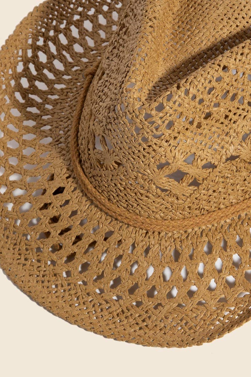 Double Strap Western Straw Hat: KA - Image 6