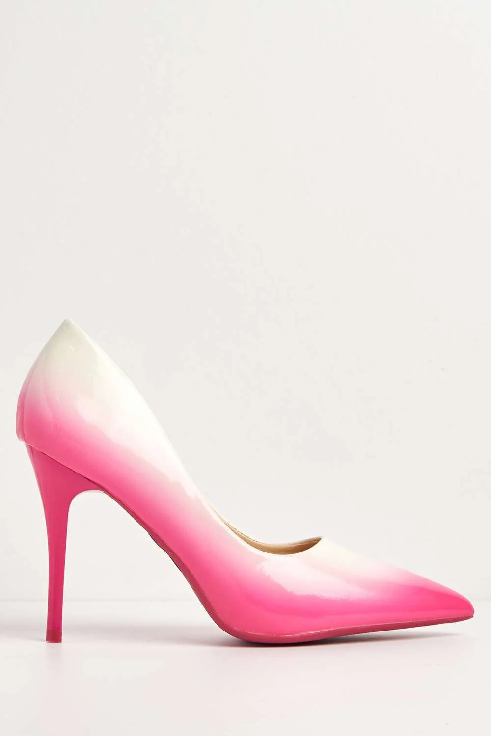 Miss Diva Pink Dua Two Tone Pointed Toe Court Shoes - Image 5