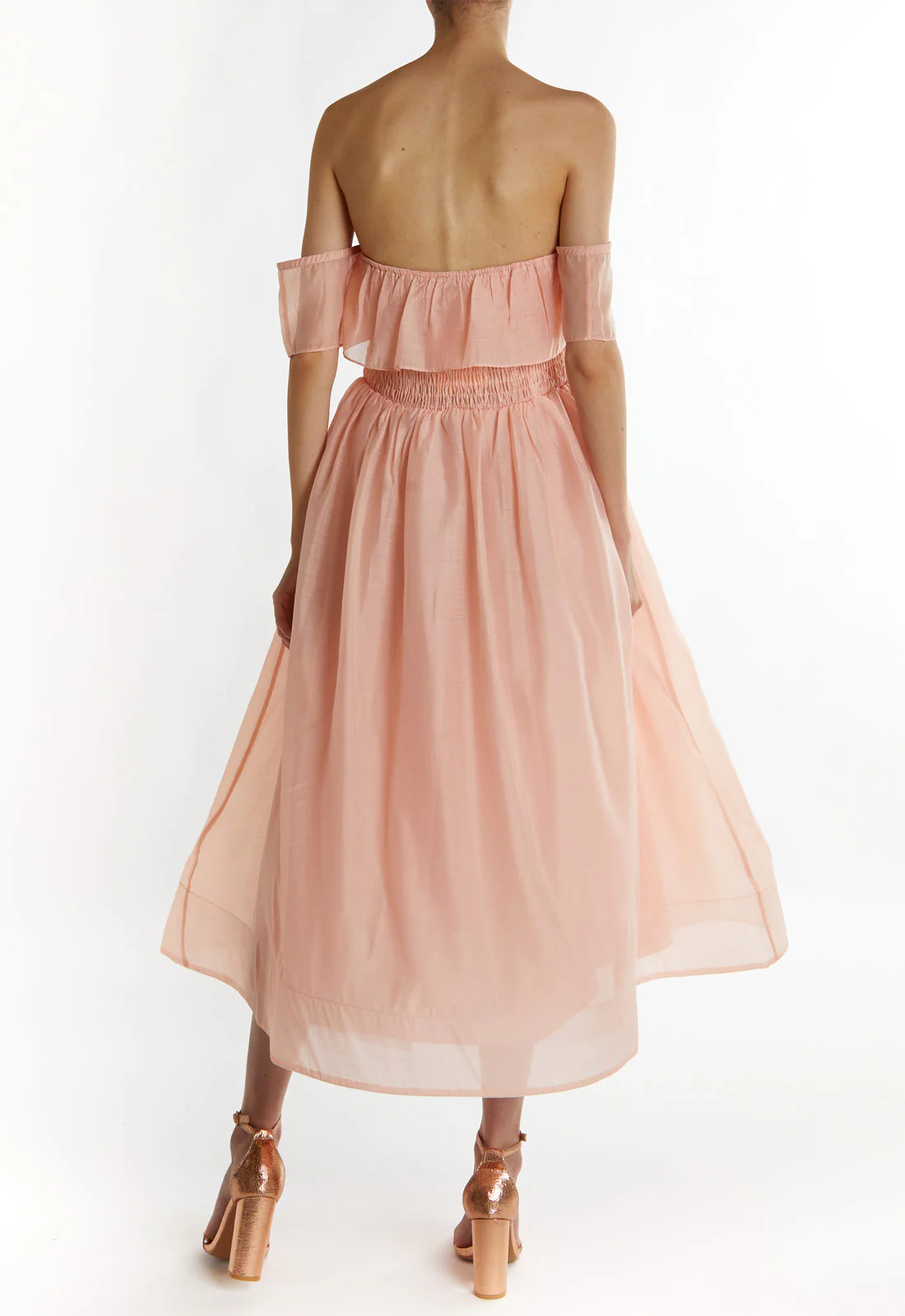 True Decadence Dusty Pink Emely Bandeau Midi Dress - Image 2
