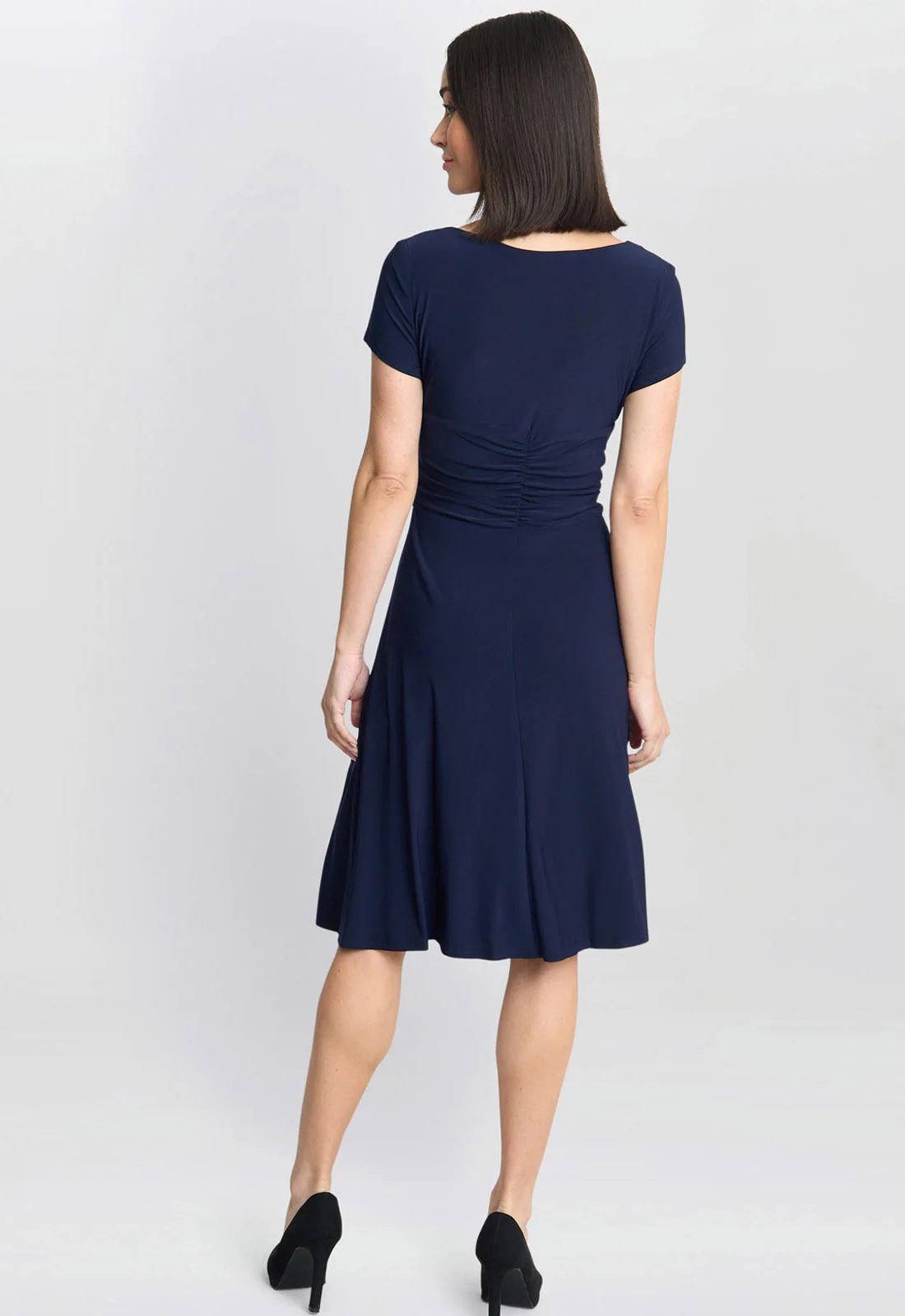 Gina Bacconi Navy Elsa Jersey Cocktail Dress - Image 4