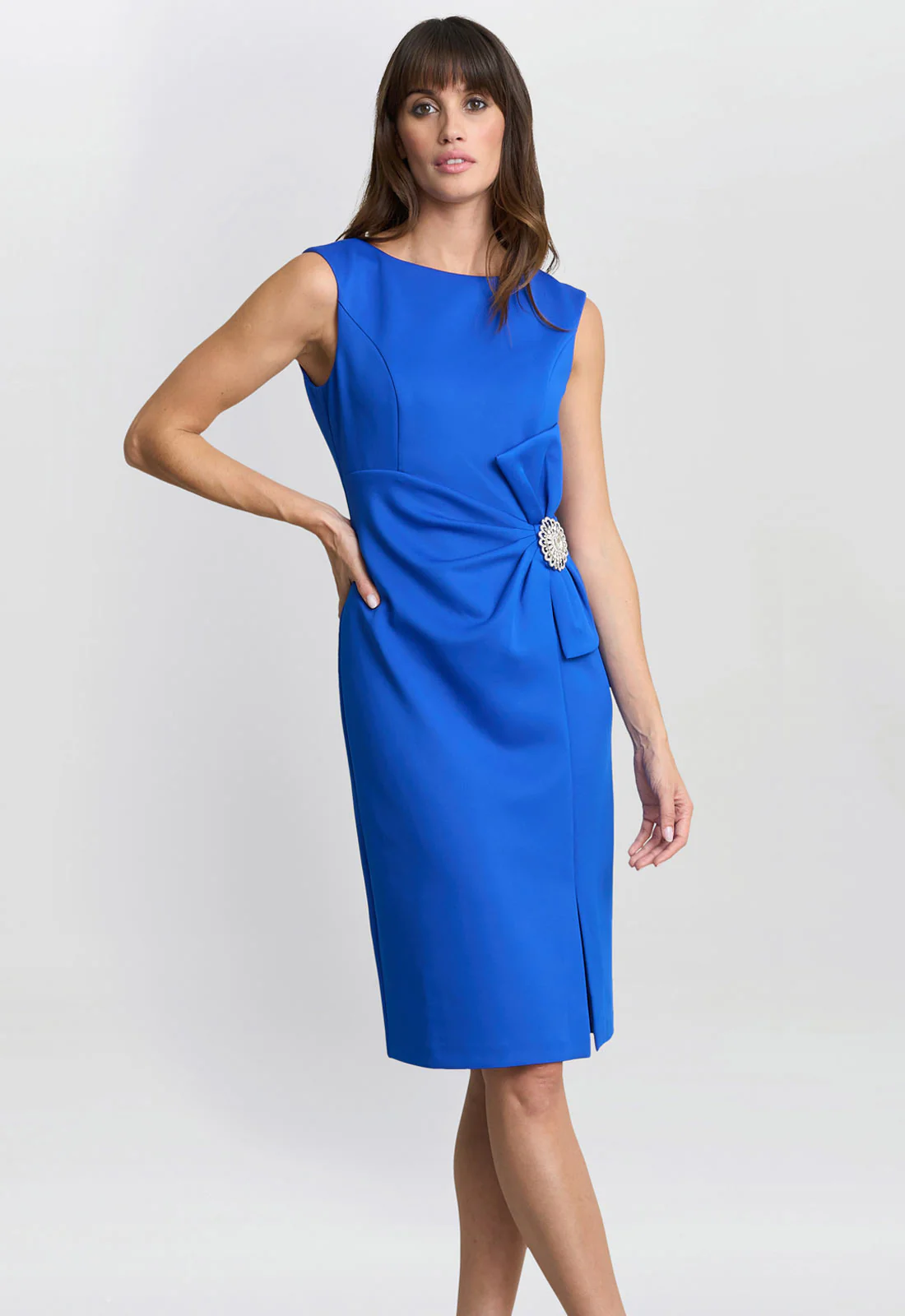 Gina Bacconi Cobalt Elsie Wrap Dress