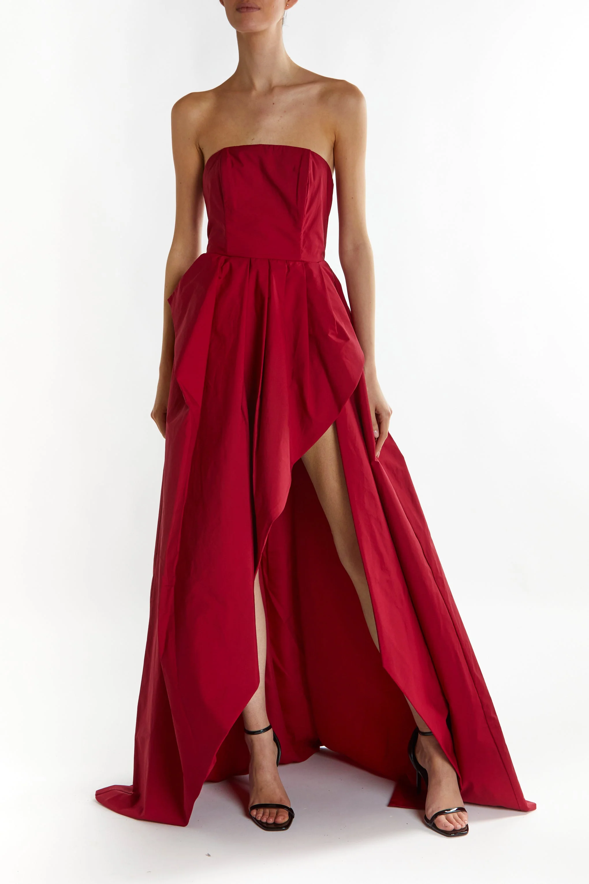 True Decadence Burgundy Emma Hi-Low Hem Maxi - Image 3