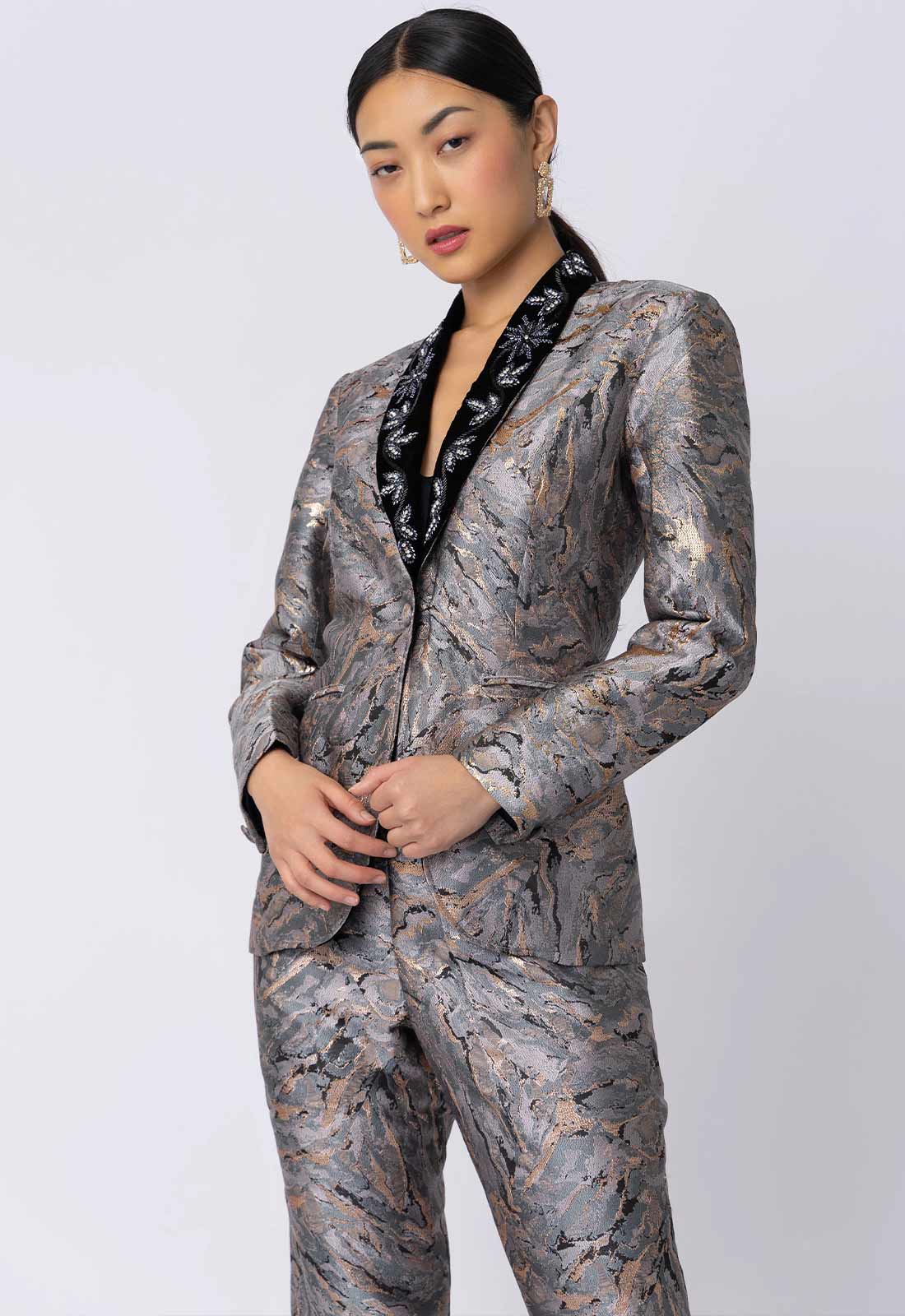 Raishma Couture Grey Flavia Jacket - Image 3