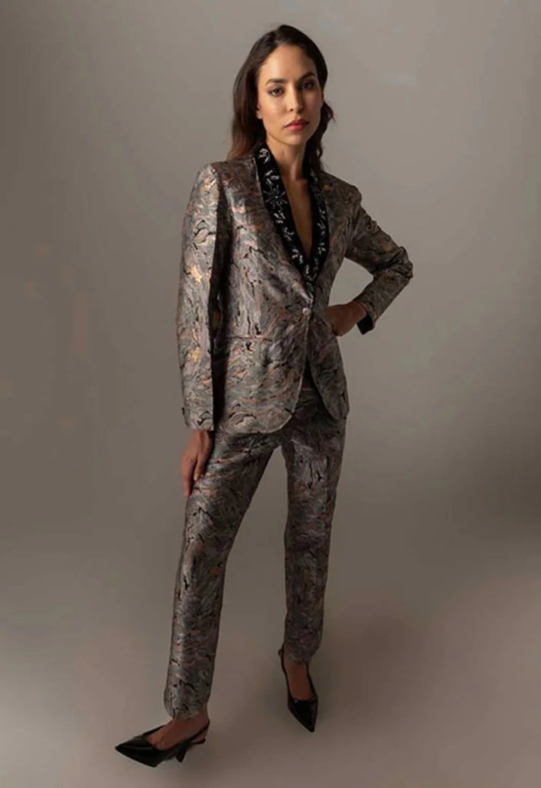 Raishma Couture Grey Flavia Jacket - Image 4