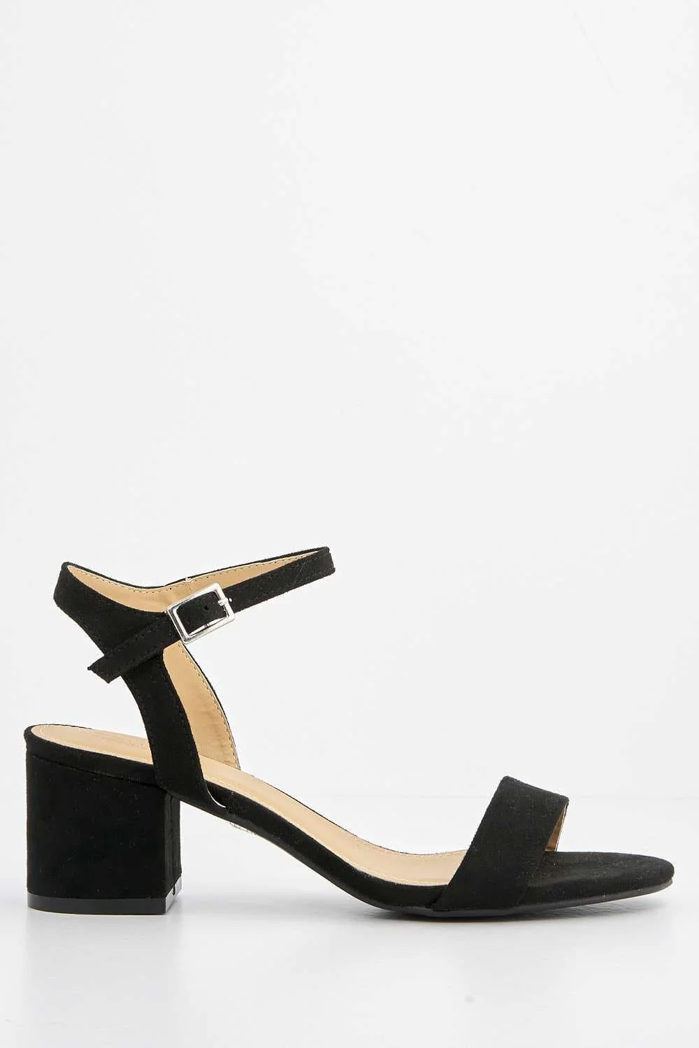 Miss Diva Black Flori Block Heel Anklestrap Sandal - Image 4