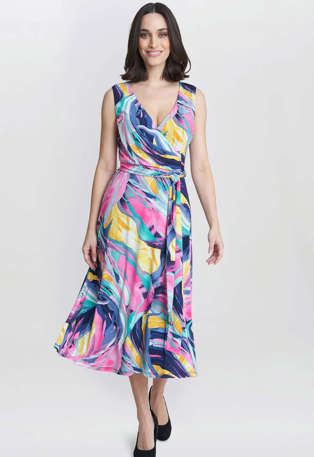 Gina Bacconi Anastacia Fit And Flare Jersey Dress - Image 3