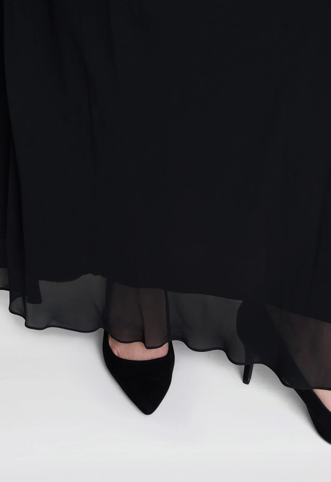 Gina Bacconi Black Bernice Chiffon Maxi Skirt - Image 4