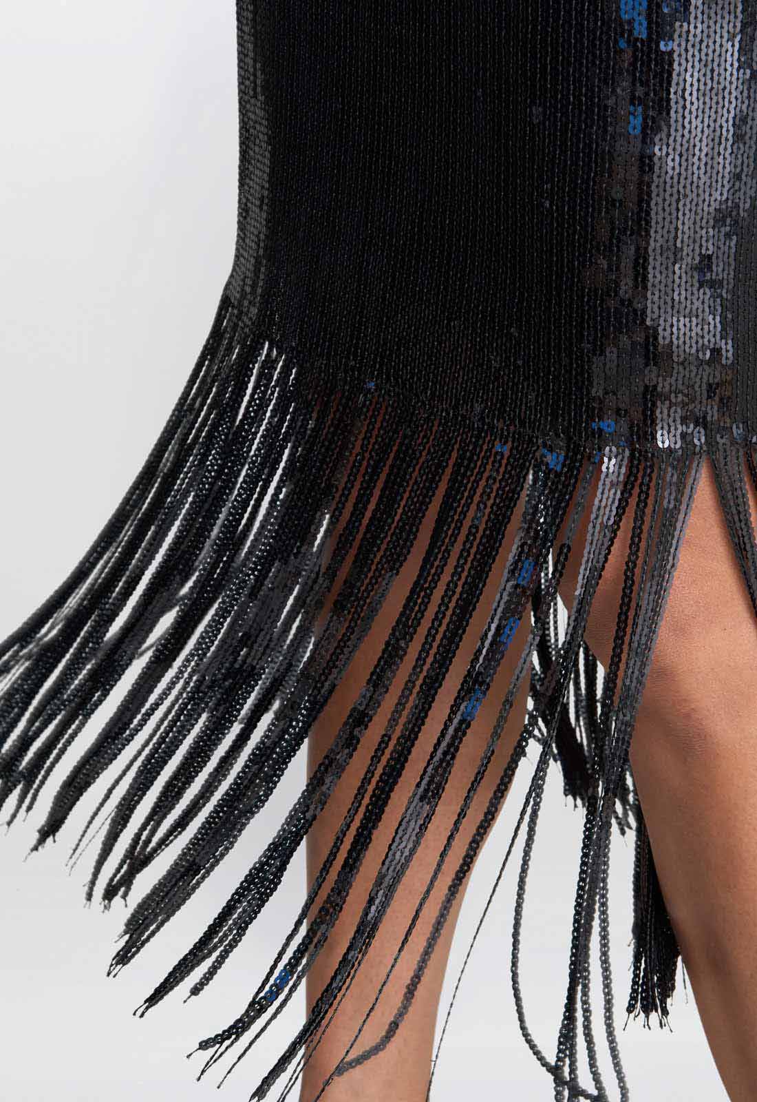 Gina Bacconi Black Breanna Sequin Cocktail Dress - Image 6