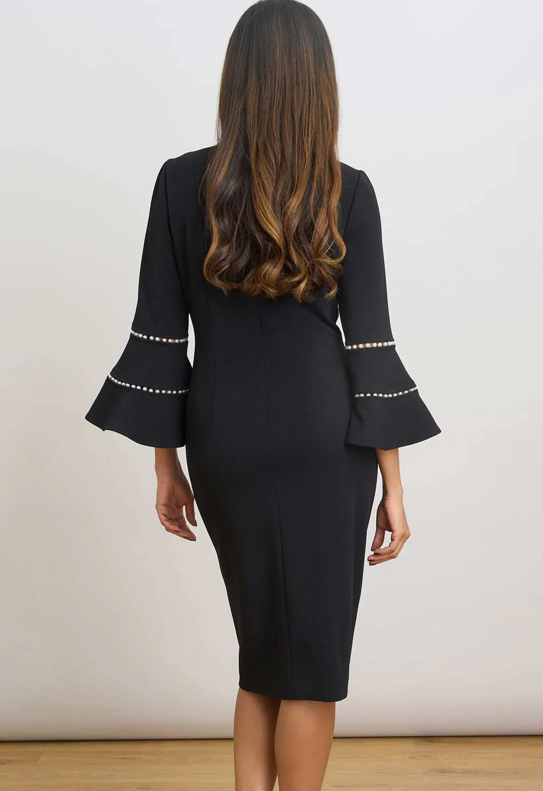 Gina Bacconi BLACK Ivette Long Sleeve Dress - Image 3