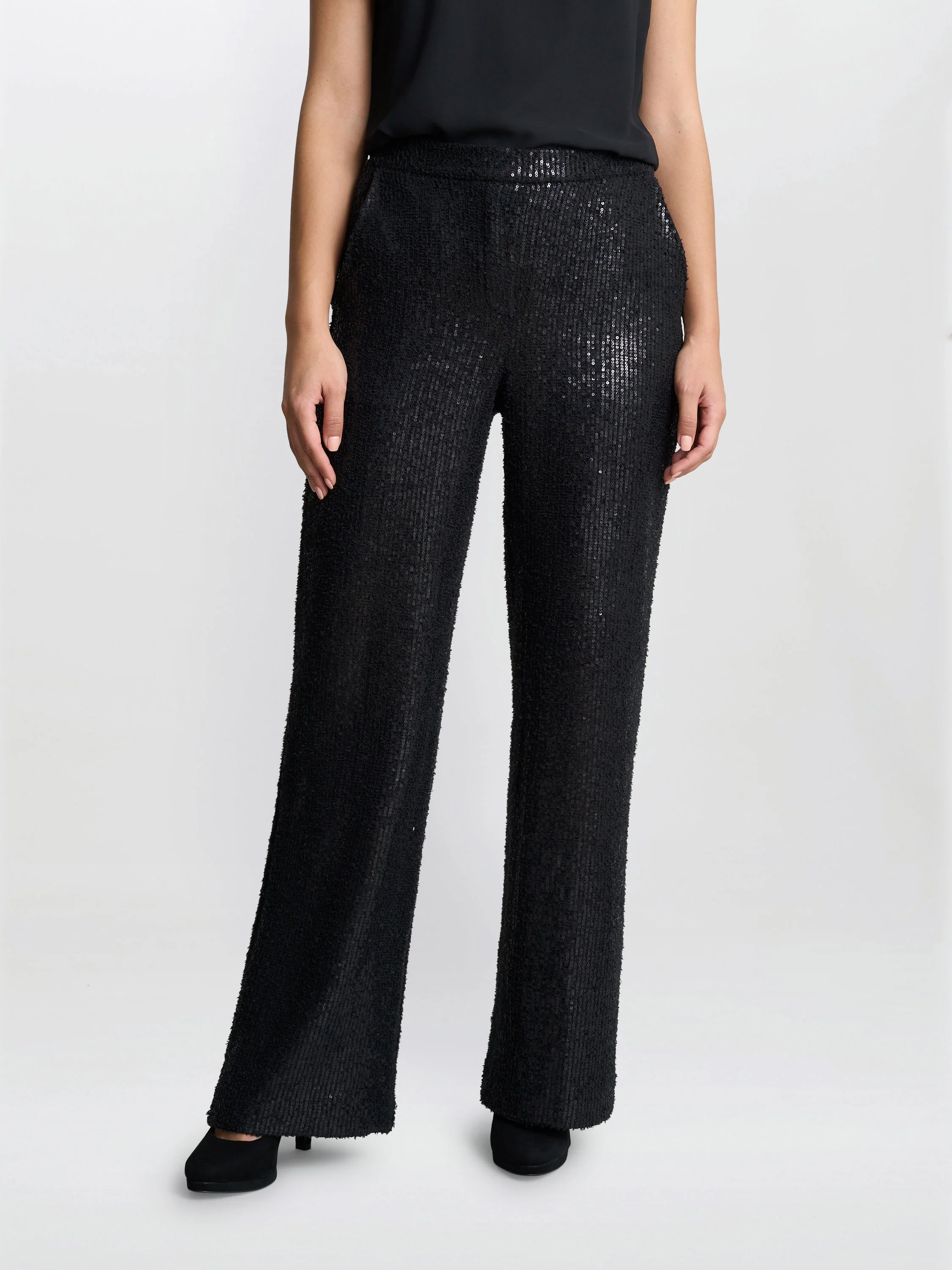 Gina Bacconi Black Leilani Sequin Trouser - Image 3