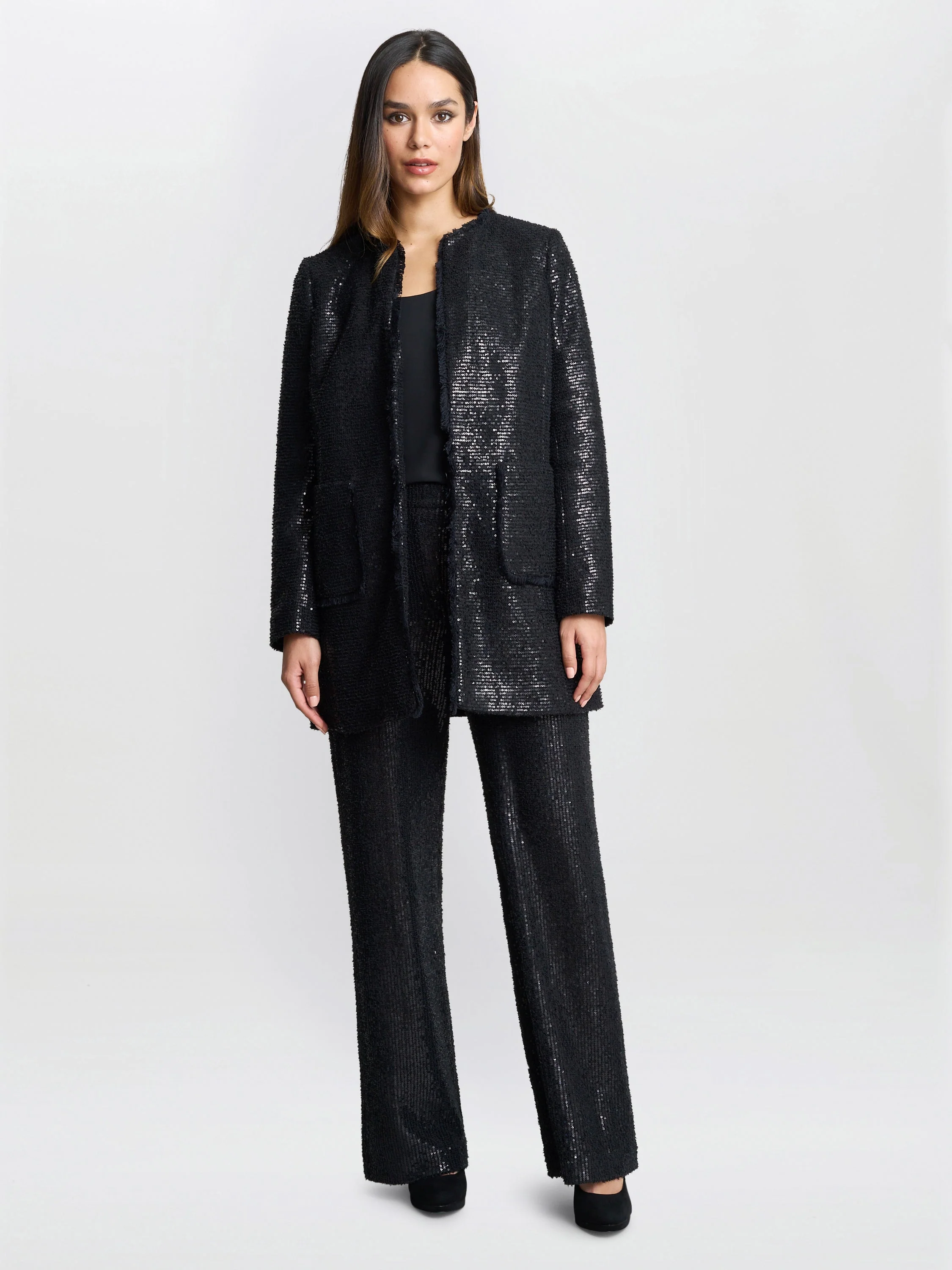 Gina Bacconi Black Lizzy Sequin Jacket - Image 5