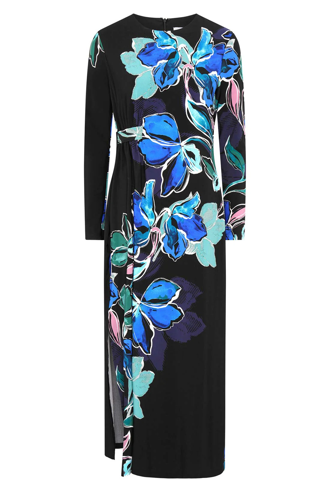 Gina Bacconi Black / Multi Eli Floral Print Maxi Dress - Image 6