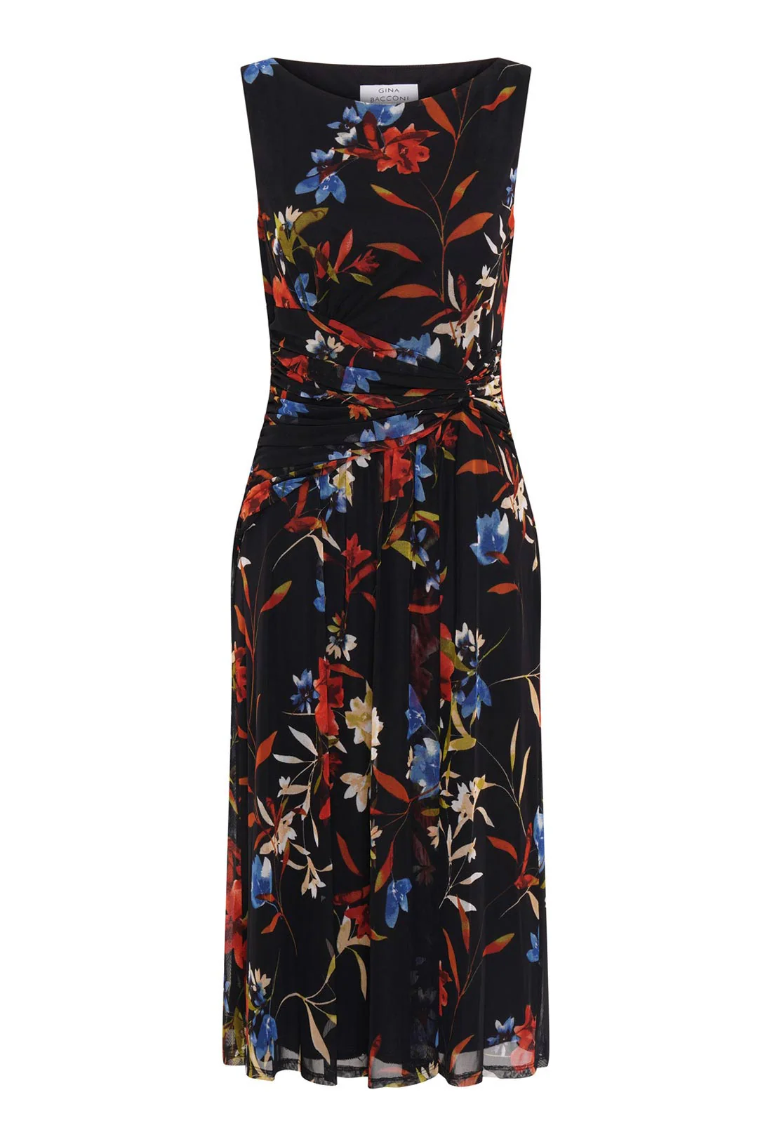 Gina Bacconi Black / Multi Gina Sleeveless Floral Dress - Image 2