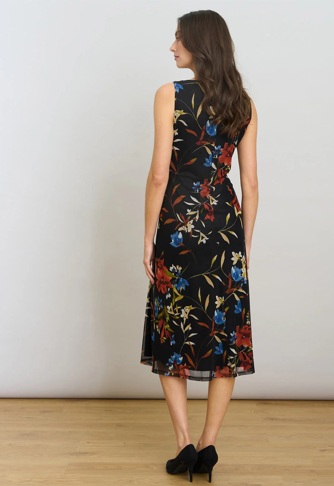 Gina Bacconi Black / Multi Gina Sleeveless Floral Dress - Image 4