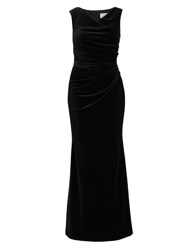 Gina Bacconi Black Selena Velvet Maxi Dress - Image 4